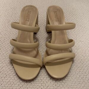 Schutz Women's Tan Heeled Sandals